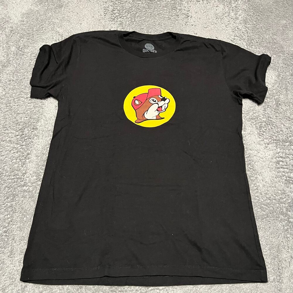 Buc-ees T Shirt Adult Large Black Peace Love buc-ees Short Sleeve Tourist Casual
